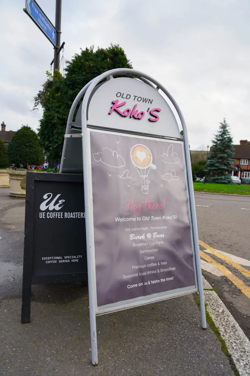 Old Town Koko’S sign outside the cafe