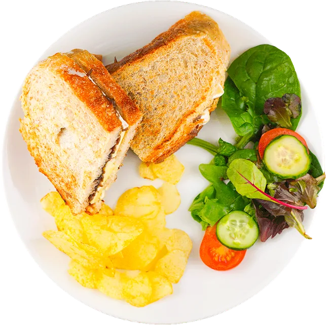 Caramelised onion and brie sandwich